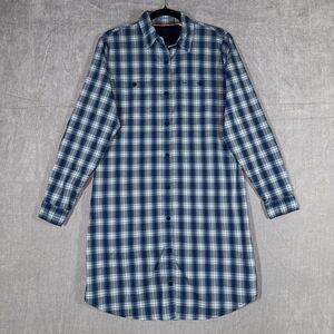 Orvis Shirt Dress Womens Small Blue Plaid UPF 30 Vented Fishing Travel Outdoor